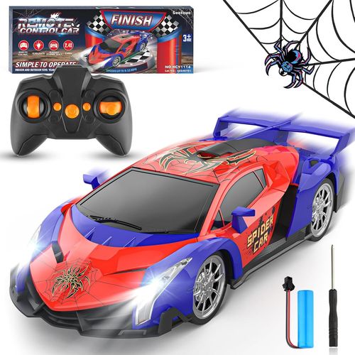 Voiture Télécommandée,1/18 Voiture RC Drift Car 15km/h 2.4Ghz Voiture Radiocommandée Rechargeable Voiture de Course Véhicule Jouet Enfant Jeu Intérieur Extérieur Cadeau Garcon Fille 3 4 5 6 7 8 9 Ans