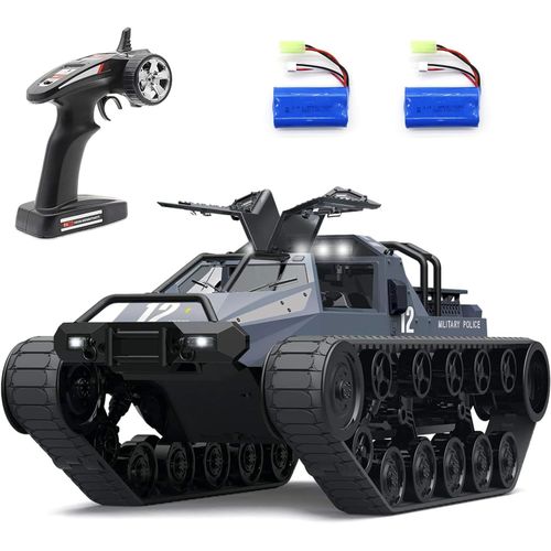 Télécommande Crawler Réservoir Haute Vitesse Tout-Terrain 4wd Rc Voiture 2,4 Ghz Rc Army Truck 1/12 Drift Tank Rc Tank Pour Enfants Adultes