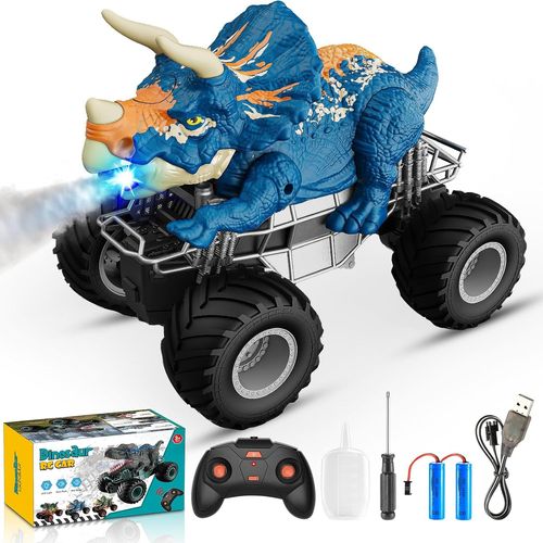 Voiture Télécommandée Tout Terrain,Dinosaure Jouet Garcon 3 4 5 6 7 8 Ans Voiture Telecommandé Enfant Jouet Enfant 3-12 Ans Garçon Monster Truck Enfant-Cadeaux de Noël Enfants 2024
