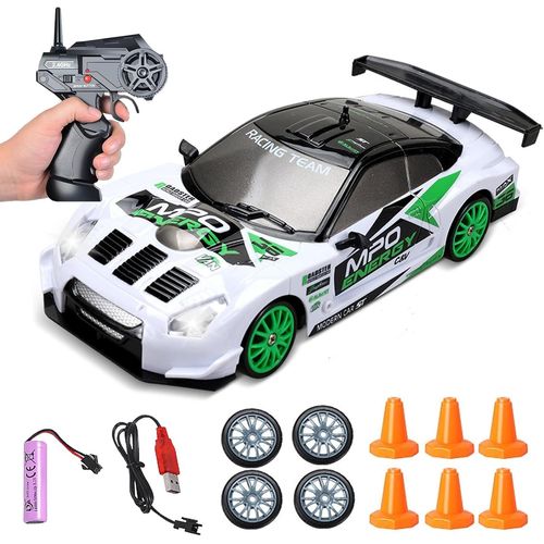 Voiture Télécommandée Drift,Rc Drift Car,1:24 Rc Car,Avec 2,4 Ghz Télécommandes,30 Km/H,Voiture Radiocommandée Adulte,Pour Enfant Adulte Anniversaire Cadeau