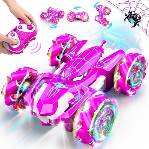 Voiture Telecommandé Enfant,Jouet Fille 3 4 5-10 Ans Cadeau Fille Spider Jouet Monster Truck Voiture Enfant RC Car Jouet Enfant 3-8 Ans