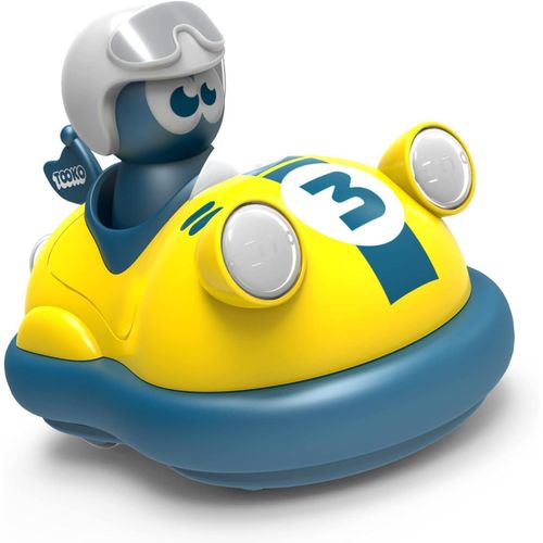Junior Voiture Télécommandée Mon Auto-Tamponneuse Jaune,avec Bonhomme Qui s'éjecte,Jouet Maternelle,Dès 3 Ans