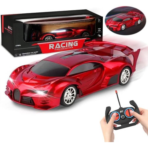 Voiture Telecommandé Enfant,Voiture Teleguidee,Voiture RC Rotation 360° avec Phare,RC Drift Car,pour Enfants Garçons Filles 3 4 5 6 7-14 Ans,Rouge