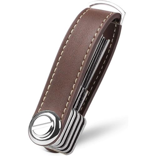Porte-Clés En Cuir|Porte-Clés Homme|Détachable Porte-Clés|Porte-Clés Intelligent De Poche,Boîte-Cadeau Stylée (Peut Accueillir 10 À 12 Clés Multiples)