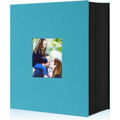 Photo Album 10 x 15 cm 1000 cm Large Giant Linen Fabric Album for Horizontal Vertical Photos (Teal).[U2]