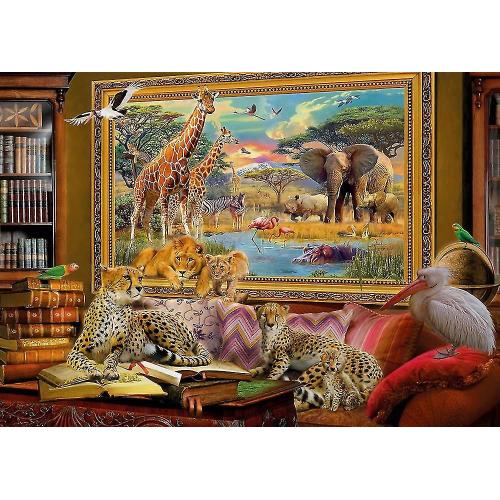 Puzzle De 1000 Pièces Pour Adultes Et Enfants, Activité Familiale, 1000 Jouets À Faire Soi-Même, Girafe