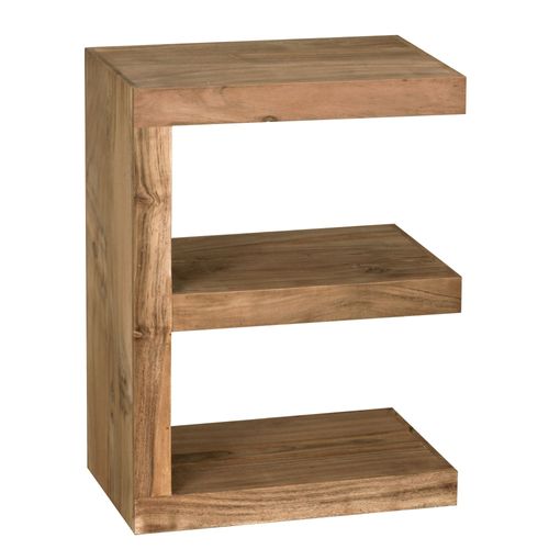 Table D'appoint Bois Massif 45x60x30cm Bout De Canapé Table De Salon