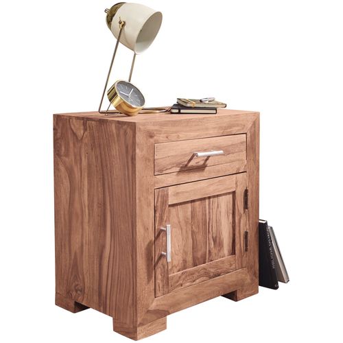 Table De Chevet Bois Massif 50x60x40 Cm Table De Nuit Table D'appoint