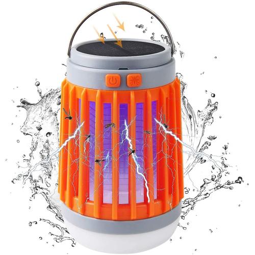 Lampe anti-moustique 3 en 1, étanche, adaptée au Camping, Orange