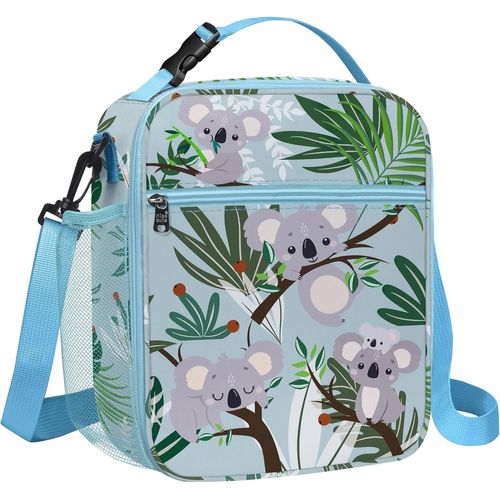 Sac Isotherme Repas Enfant Bleu Koala Petit Sac À Lunch Isolé Mit Porte-Bouteille Lunch Box Isotherme Fille Garçon Pour L'école.[G675]