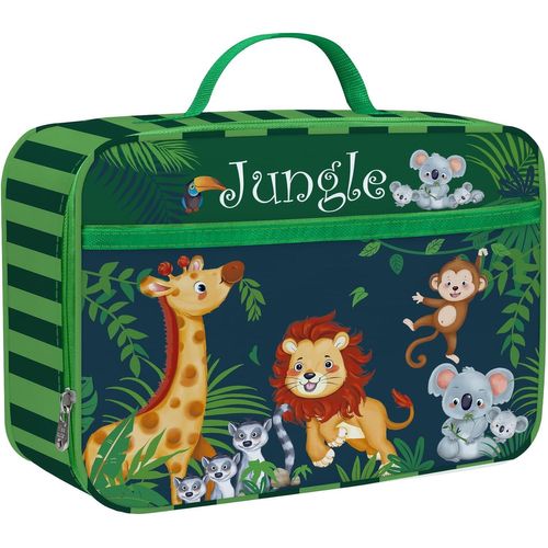 Sac Isotherme Repas Enfant Animaux, Sac Lunch Box Pour Fille Garçon Fille L'école Petit, Sac Dejeuner Vert Lion Girafe Koalas Portable.[G358]