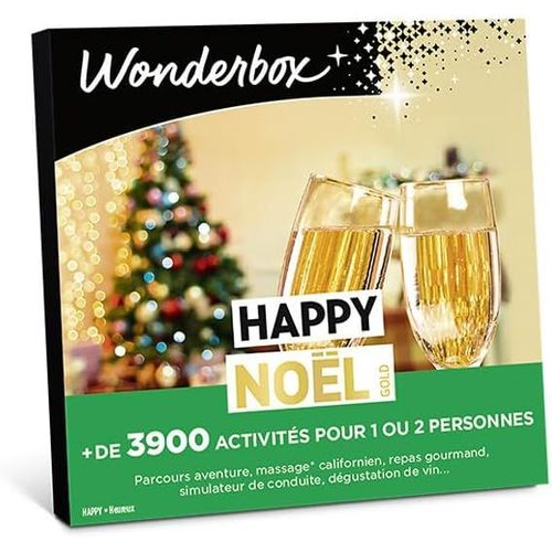 Coffret Cadeau Noël - Happy Noel Gold - + De 3900 Activités: Massage Californien, Repas Gourmand, Simulateur De Conduite, Dégustation De Vin, Caviar...