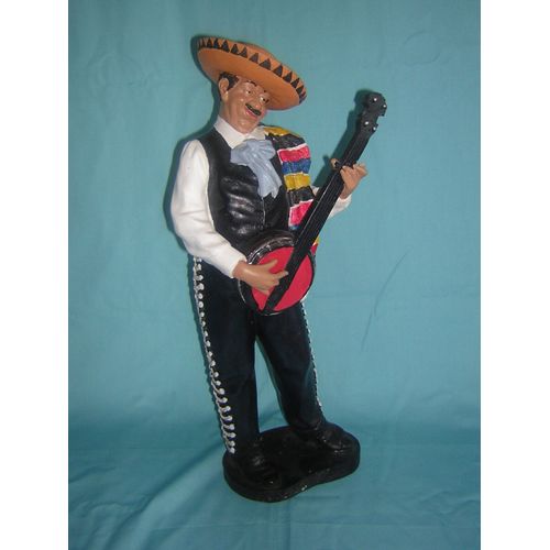 mariachi mexicain au banjo (en plâtre)