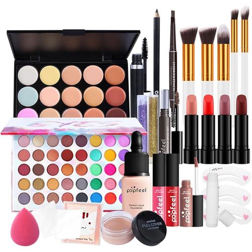Coffret Maquillage Femme, Malette Maquillage, Kit De Maquillage Tout-En-Un, Mallettes Et Coffrets De Maquillage Trousse De Complète Cosmétique Pour Les Femmes Filles Idée Cadeau De Noël 