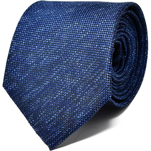 Cravate Homme Bleu Foncé/Marine - 100% En Soie - Classique, Elégante Et Moderne - (Idéale Pour Un Cadeau, Un Mariage, Avec Un Costume, Au Travail¿)