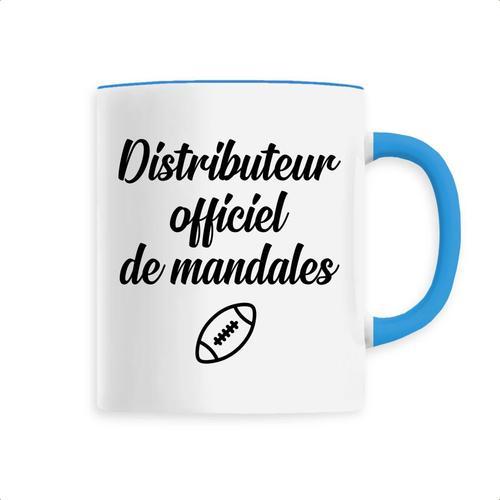 Mug Rugby "Distributeur Officiel De Mandales" - Confectionné En France - Tasse Originale En Céramique - Cadeau Rugby Original Rigolo