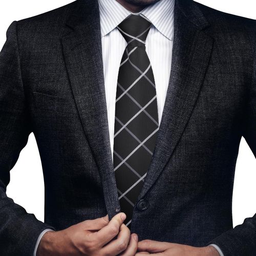 Cravate Pour Homme - Cravate Avec Élastique - Cravate D'affaires Pré-Nouée - Cravate Réglable Pour Homme - Avec Fermeture Éclair, Comme Sur La Photo., Alle