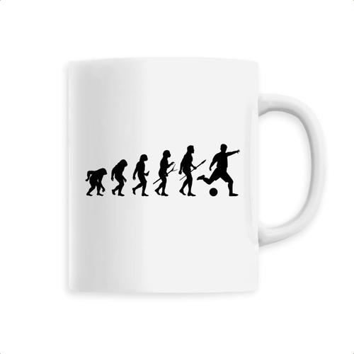 Mug Foot "Evolution De L'homme" - Confectionné En France - Tasse Originale En Céramique - Cadeau Football Original Rigolo