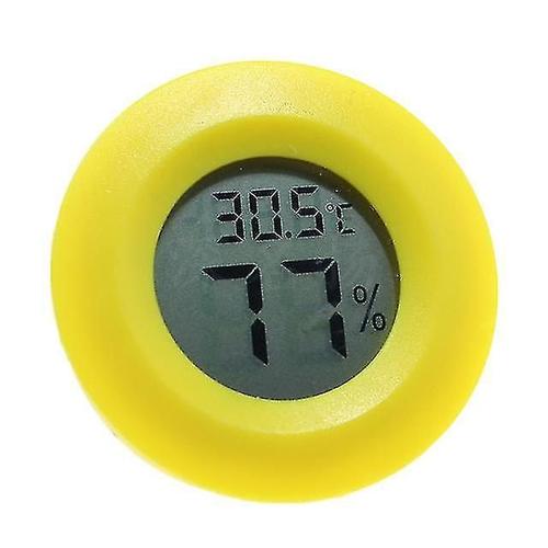 Thermomètre et hygromètre 2 en 1, Mini détecteur numérique Lcd, thermographe (jaune)