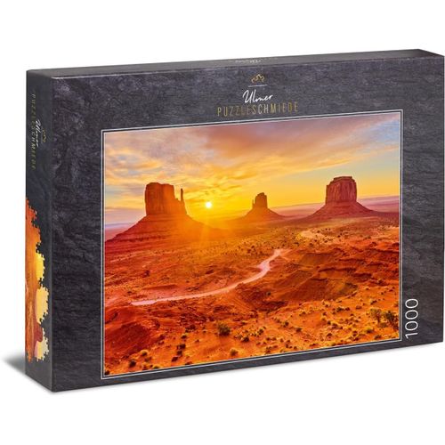 Puzzle Monument Valley: Puzzle 1000 pièces - Casse-tête représentant Le célèbre Paysage du Far West Entre l'Utah et l'Arizona, aux États-Unis.
