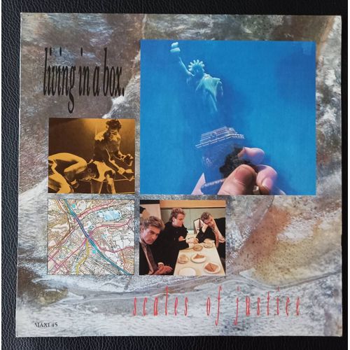 Living In A Box - Scales Of Justice (Vocal) 7"46 + Ecstasy (12" Version) 4'29 + Scales Of Justice (Groove Mix) 7'40 - Maxi Single 45rpm/12"   New Wave 1987 Chrysalis 870 055.1 France Boutique Axonalix