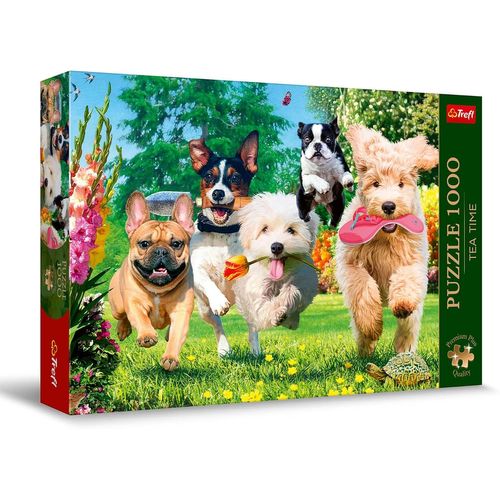 Premium Plus Quality Puzzle Tea Time: Les ennuis arrivent ! - 1000 pièces, Série d'Images Nostalgiques Peintes, Pièces Parfaitement Assorties, pour Adultes et Enfants à partir de 12 Ans