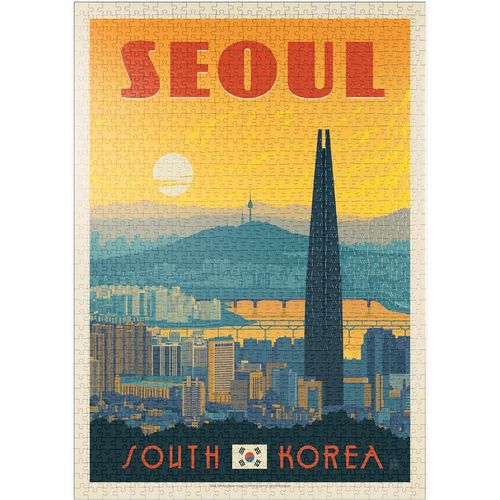 Corée du Sud : Séoul, Affiche Vintage - Premium 1000 Pièces Puzzle - Collection spéciale de Anderson Design Group