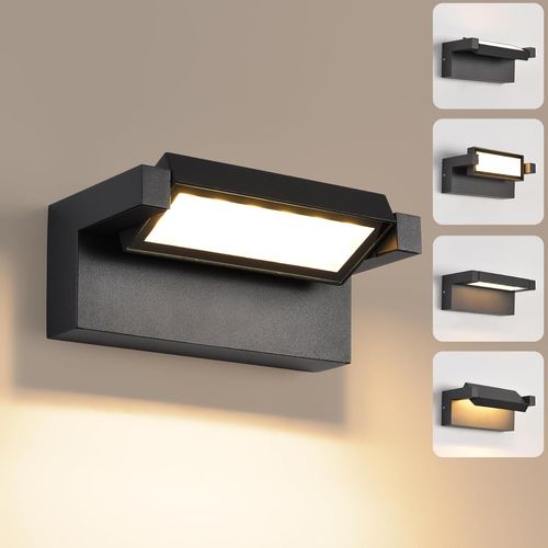 Baertmy-Applique Murale Extérieur Intérieur,22w 3000k Blanc Chaud Moderne Luminaire Murale,Éclairage Murals Imperméable Ip65,Décorative Mur Lampe Avec Led Panneau Rotatif Pour Couloir Entrée Jardin,N