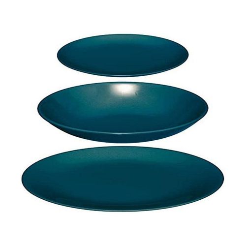 Service De 10 Assiettes Colorama - Bleu - D 26 Cm