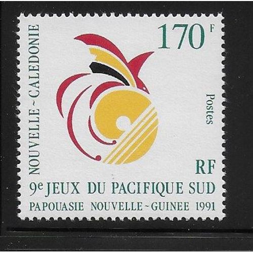 Nouvelle-Caledonie 1991 : 9è Jeux Sportifs Du Pacifique-Sud, En Papouasie Nouvelle-Guinée : Logo Des Jeux (Paradisier Stylisé) : Timbre À 170 F. Neuf **