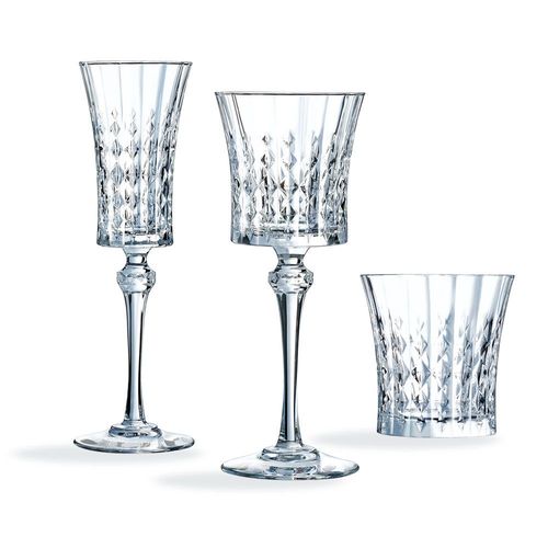 Ensemble De Verres, 18 Pièces Lady Diamond - Cristal D'arques