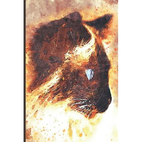 Cat Composition Notebook Journal: Siamese Cat Profile Watercolor Image Cover Design: (6x9, 200 College Ruled Pages, Gloss Paperback Cover) Perfect Present For Any Cat Lover!