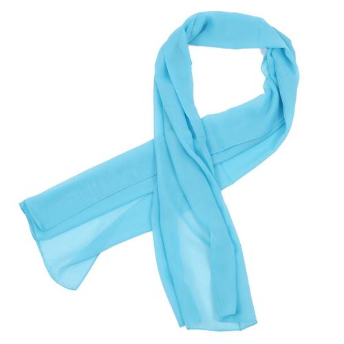 Foulard Grands Mousseline De Mode Pour Fille Femme-Bleu Clair