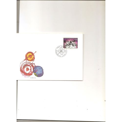 Enveloppe Premier Jour 1 Timbre Oblitéré Tableau Éloge De La Folie 1993 Liechtenstein Yt 1025