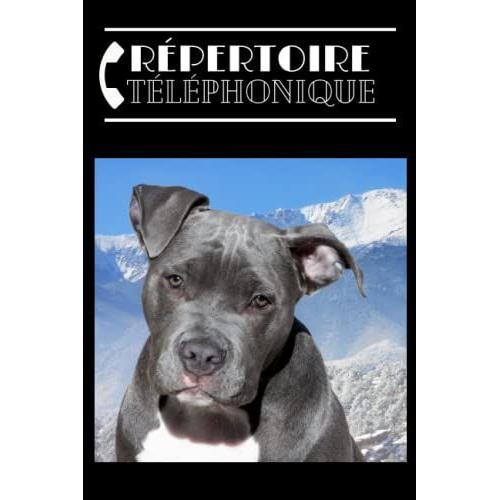 Répertoire Téléphonique: Alphabétique Chien Pitbull Terrier. Carnet Dadresses Et Téléphones À Compléter Au Format A5 Pour Plus De 400 Contacts