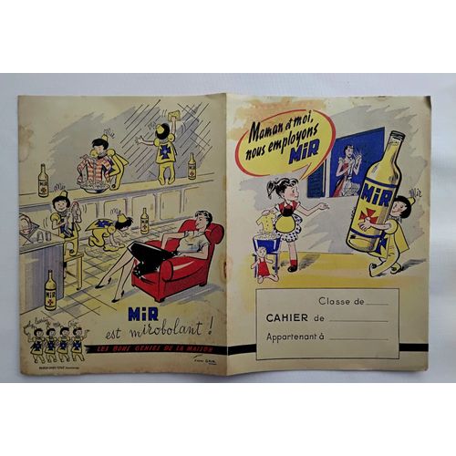 Protege Cahier Ancien : Publicité Mir -