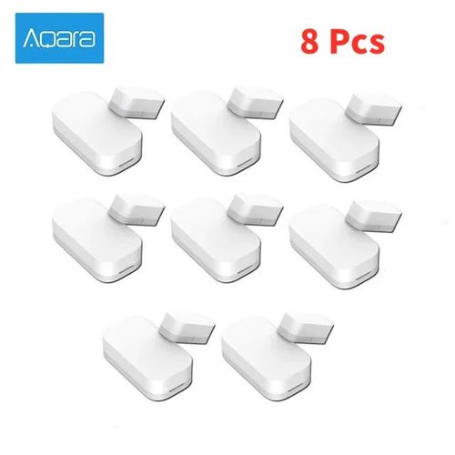 Aqara-Mini capteur d'ouverture de porte/fenêtre intelligent Zigbee,connexion sans fil,alarme,pour maison connectée,pour ATA JIA Mi Home Gateway HomeKit - Type 8pc with box