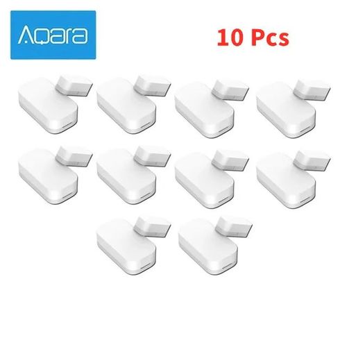 Aqara-Mini capteur d'ouverture de porte/fenêtre intelligent Zigbee,connexion sans fil,alarme,pour maison connectée,pour ATA JIA Mi Home Gateway HomeKit - Type 10pc with box