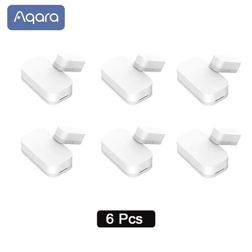 Aqara-Mini capteur d'ouverture de porte/fenêtre intelligent,Zigbee,connexion sans fil,fonctionne avec ATA JIA,Gateway,Home Kit - Type 6 Pcs