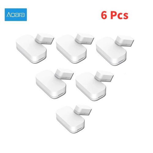Aqara-Capteur de porte et fenêtre intelligent,connexion sans fil Zigequation,MCCGQ11LM,maison intelligente,fonctionne avec ata Home Kit - Type 6 Pcs