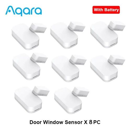 Aqara-Capteur de porte et fenêtre intelligent,fonction Mini Zigbee,télécommande,alarme de sécurité pour Xiaomi Mi Home,Apple Homekit - Type 8pcs door sensor