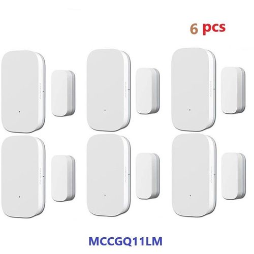 Aqara-Mini capteur de porte intelligent Zigbee MCCGQ11LM,connexion sans fil,fonctionne avec ATA JIA Gateway XiaoMi Home HomeKt Andrea - Type 6pcs