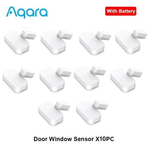 Aqara-Capteur de porte et fenêtre intelligent,fonction Mini Zigbee,télécommande,alarme de sécurité pour Xiaomi Mi Home,Apple Homekit - Type 10pcs door sensor