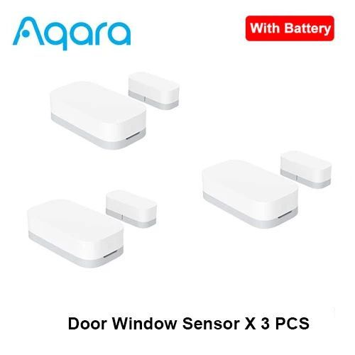 Aqara-Capteur de porte et fenêtre intelligent,fonction Mini Zigbee,télécommande,alarme de sécurité pour Xiaomi Mi Home,Apple Homekit - Type 3pcs door sensor