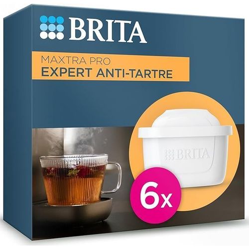 Cartouche Filtre À Eau Maxtra Pro Expert Anti-Tartre Pack De 6 Pour Carafe Filtrante-Réduction1 Renforcée Du Tartre (Calcaire)-Révèle Les Saveurs De Vos Boissons Chaudes