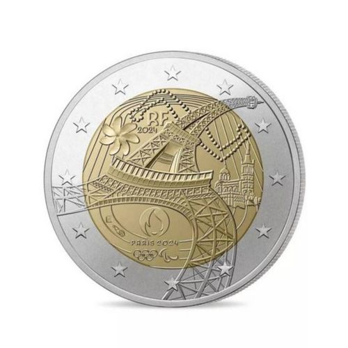 2 Euros Commémorative Tour Eiffeil Jo 2024