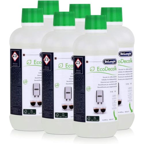 Delonghi Ecodecalk Lot De 6 Produits Détartrants 500 Ml Machine À Café Dlsc500/8004399329492