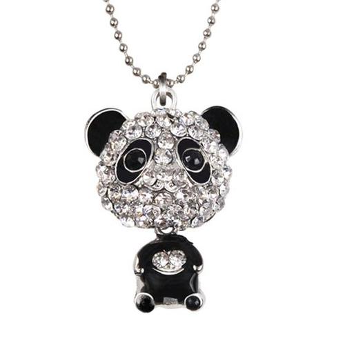 Femme Longue Collier Mignon Adorale Panda Pendantif