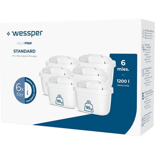 Cartouche Filtrante,Filtre À Eau Compatibles Avec La Carafe Filtrante Brita Maxtra,Filtre Avec Charbon Actif Et Résine Échangeuse D'Ions-6 Pièces