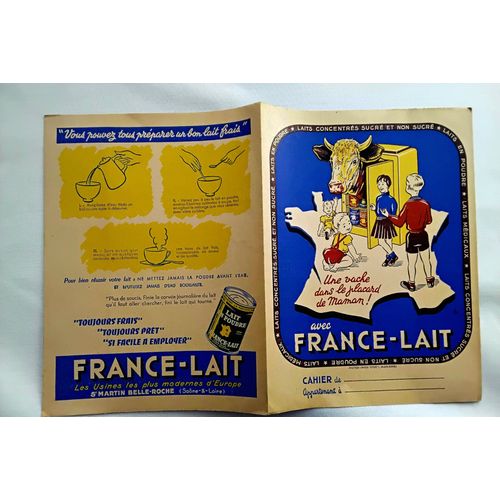 Protege Cahier Ancien : Publicité France Lait